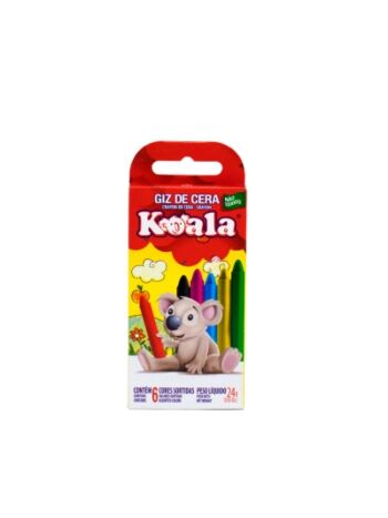 GIZINHO DE CERA KOALA 6 CORES FINO 2253 - PACK